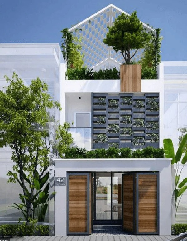 Nhà 40m2 kết hợp trồng cây xanh