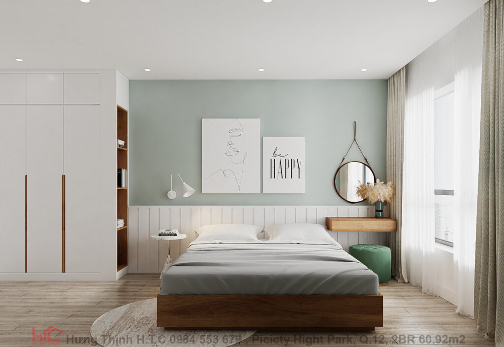 Mẫu thiết kế nội thất phòng ngủ của cty thiết kế nội thất TPHCM Hưng Thịnh HTC